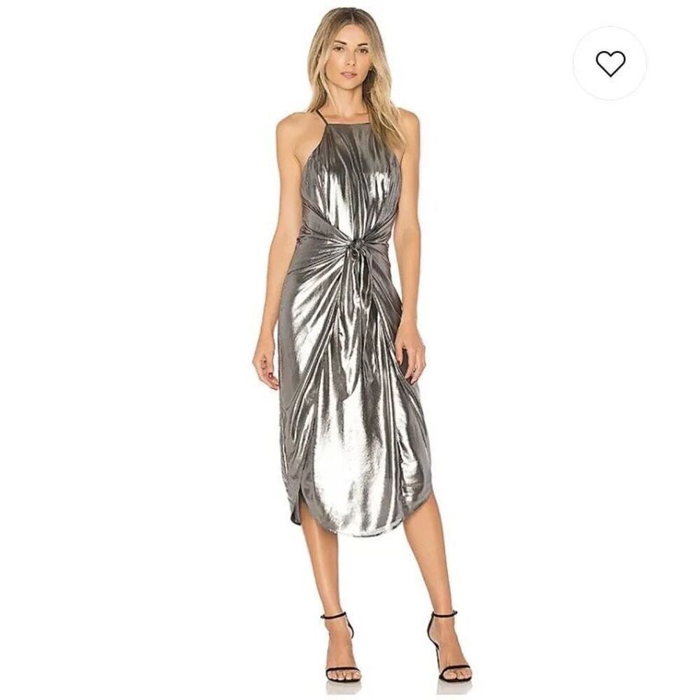 Privacy Please LeHunt Small Wrap Dress Silver